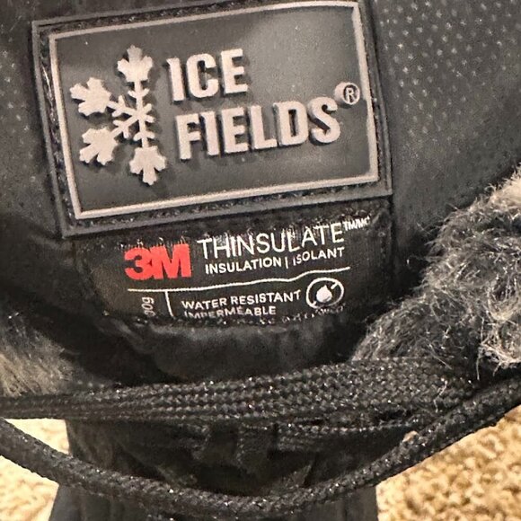 Ice Fields Women's Shirley Black 2 Tall Winter Boots Size 8 - Picture 7 of 15